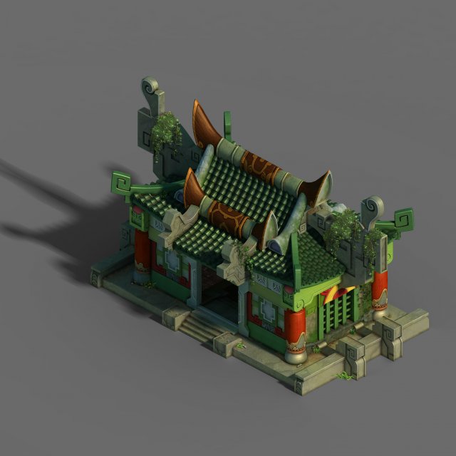 gang building - intermediate loyalty church Model 3D .c4d .max .obj .3ds .fbx .stl .blend 
