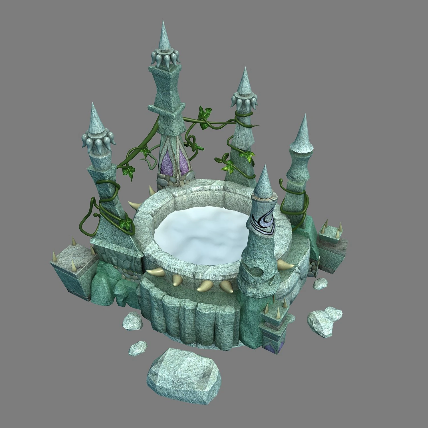 gangs demon cave - wishing well 3D Model .c4d .max .obj .3ds .fbx .stl .blend 