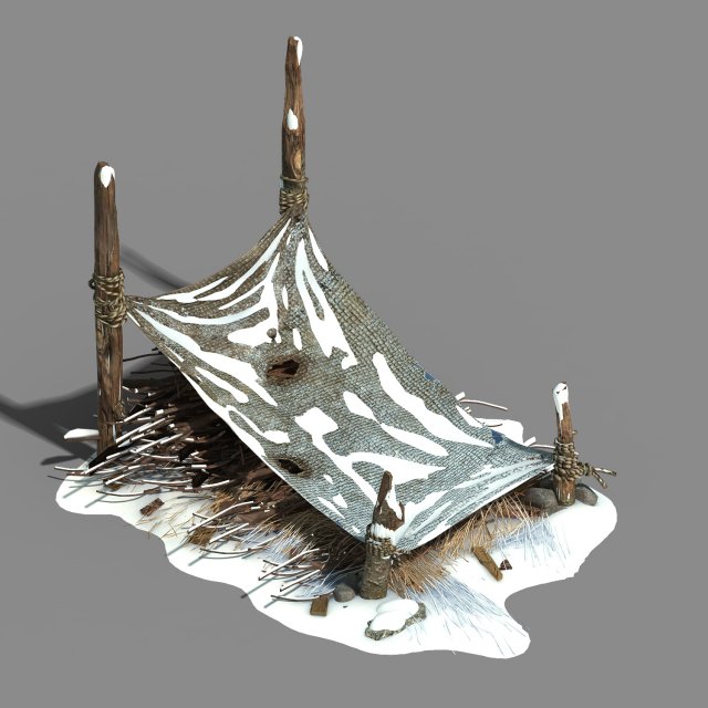 fabric shed - chai dui - firewood 3D 模型 .c4d .max .obj .3ds .fbx .stl .blend 
