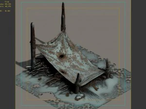 fabric shed - chai dui - firewood 3D Model
