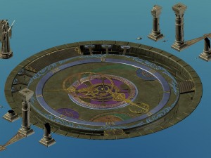 collection of books - sink to the small square Model 3D