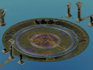 collection of books - sink to the small square 3D Model