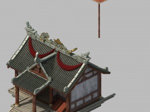 city - building - armor shop 2701 3D Model