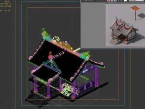 city - building - armor shop 2701 Modello 3D