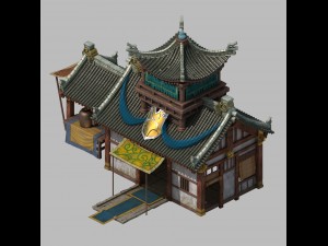 city - building - armor shop 2702 3D 모델