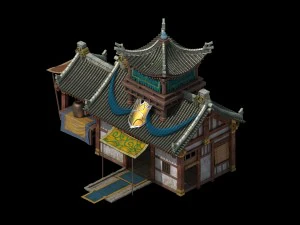 city - building - armor shop 2702 3D Model