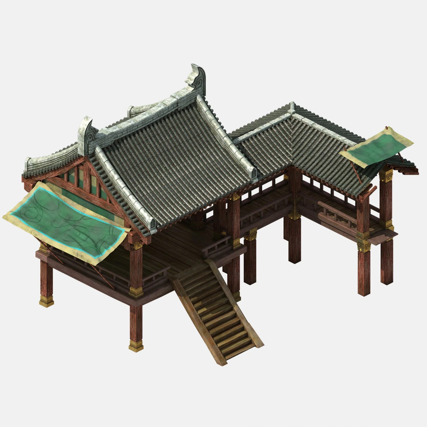 city - building - armor corridor 2701 3D Model .c4d .max .obj .3ds .fbx .stl .blend