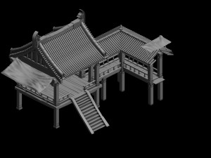 city - building - armor corridor 2701 3D Model
