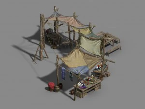 Pr&auml;rie - St&auml;nde 02 3D Modell