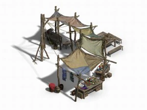prairie - stalls 02 3D Model