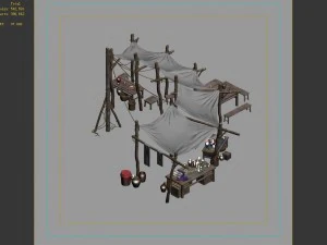prairie - stalls 02 3D Model