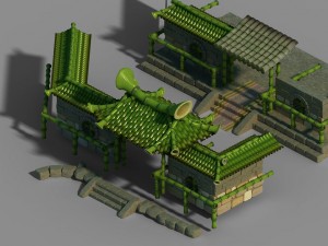 dazhufeng - bamboo house 01 3D Model