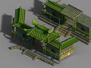 dazhufeng - bamboo house 01 3D Model