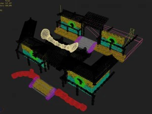 dazhufeng - bamboo house 01 3D Model