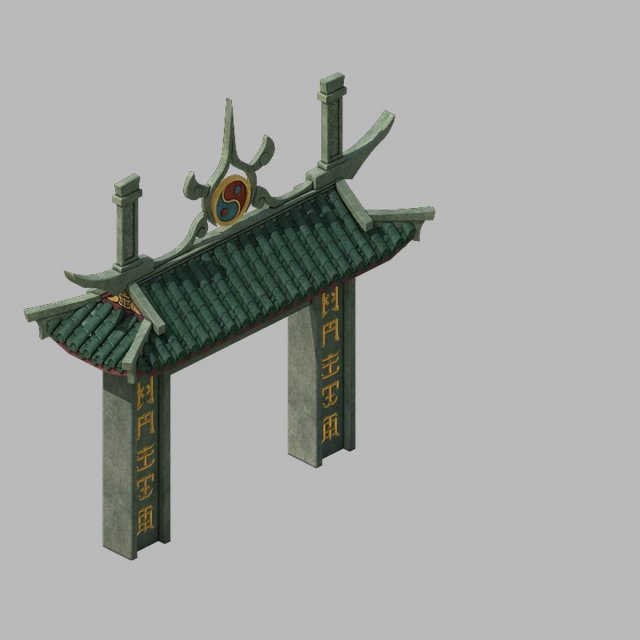 taoist - gossip tai chi - door Modelo 3D .c4d .max .obj .3ds .fbx .stl .blend 