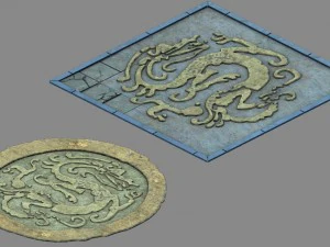 underground - palace - surface carving 3D Model