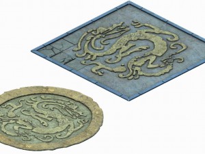 underground - palace - surface carving 3D Модель