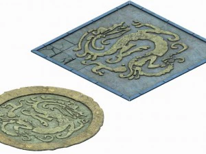underground - palace - surface carving 3D Model