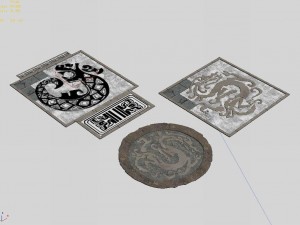 underground - palace - surface carving 3D Модель