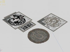 underground - palace - surface carving 3D Model