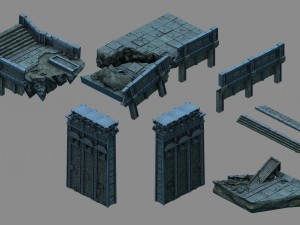 underground - palace - cliffs 3D Model
