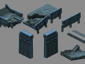 underground - palace - cliffs 3D Model