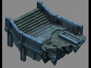 underground - palace - cliffs 3D Model