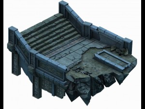 underground - palace - cliffs 3D Model