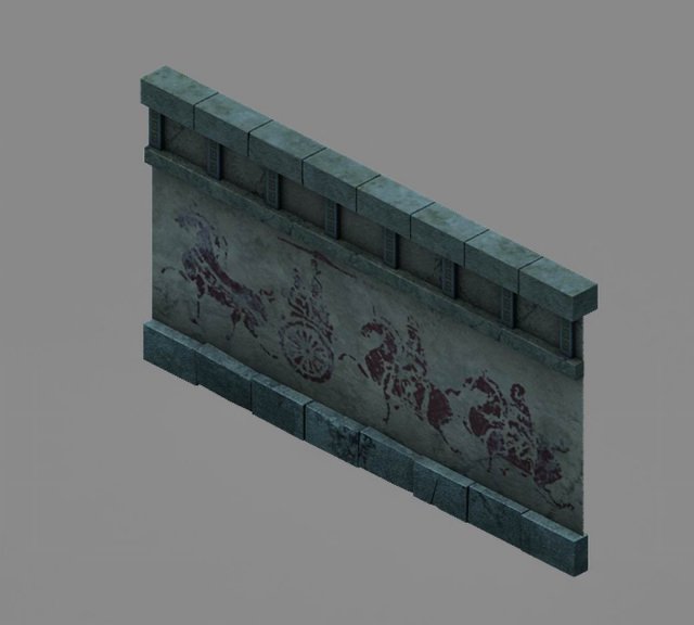 underground - palace - walls 02 3D 模型 .c4d .max .obj .3ds .fbx .stl .blend 