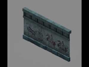 underground - palace - walls 02 3D 模型