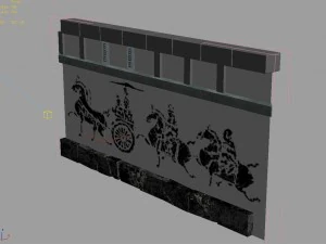 underground - palace - walls 02 3D Model
