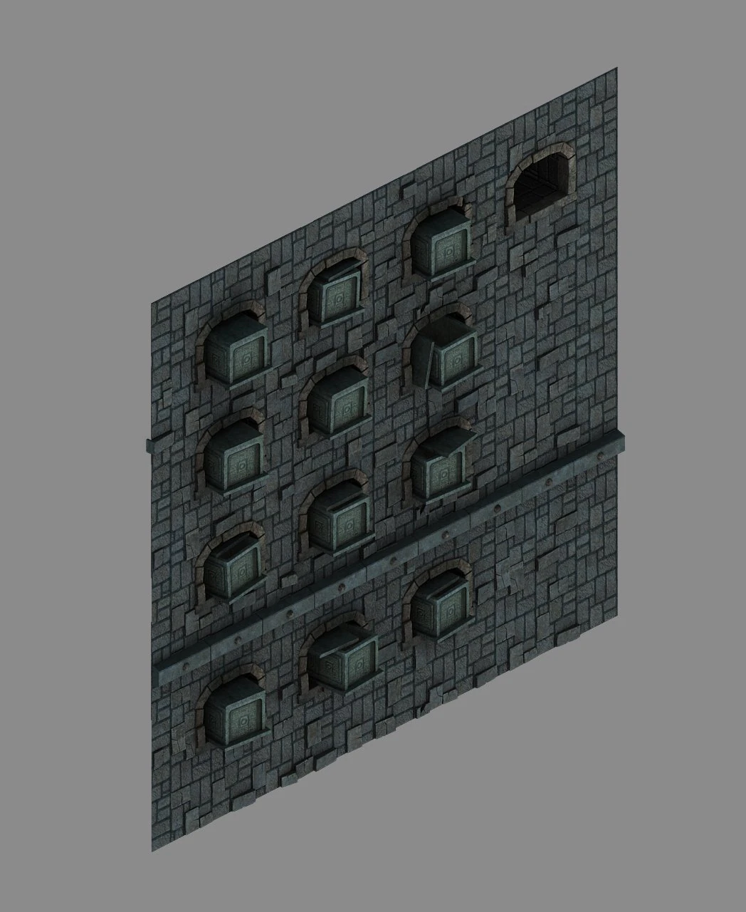 underground - palace - walls 03 3D Model .c4d .max .obj .3ds .fbx .stl .blend 
