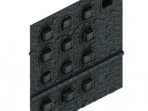 underground - palace - walls 03 3D Model