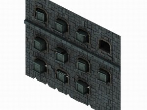 underground - palace - walls 03 3D 模型