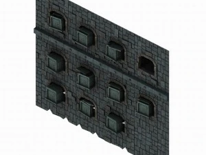 underground - palace - walls 03 3D Model