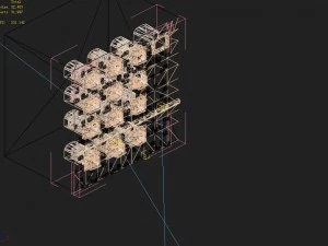 underground - palace - walls 03 3D Model