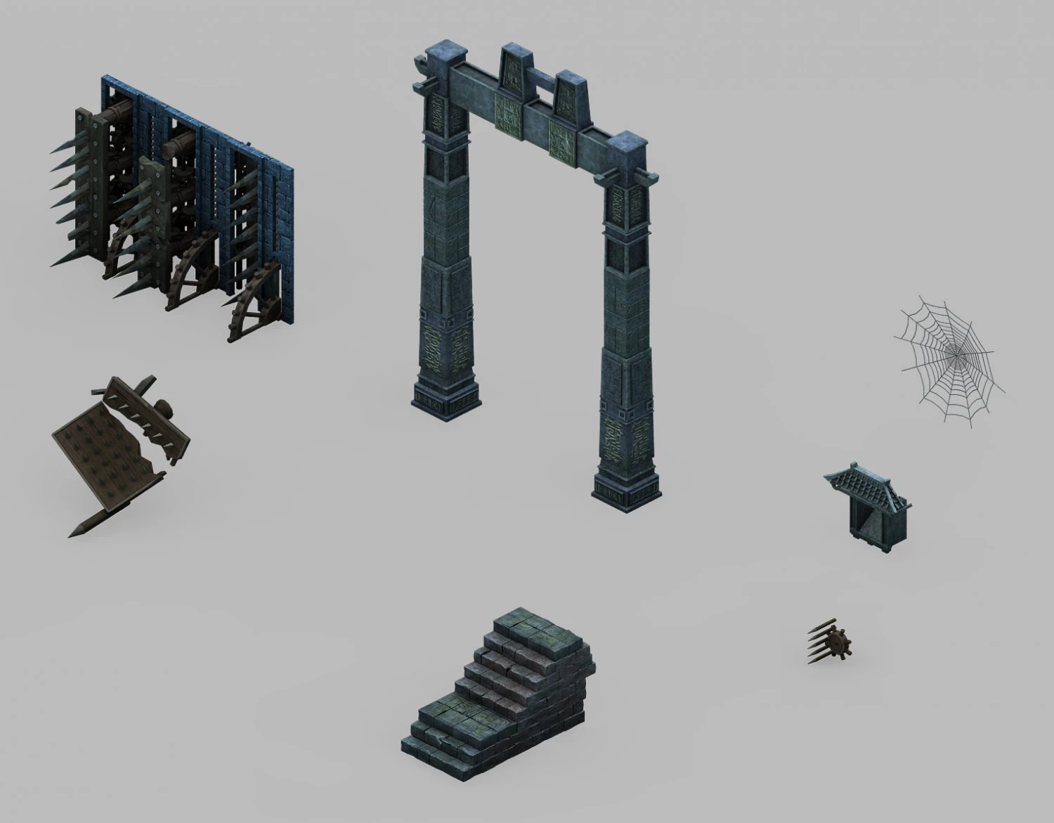 dungeon - arch 32 3D Model .c4d .max .obj .3ds .fbx .stl .blend 