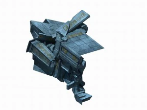 dungeon - damaged pillars 02 3D Model
