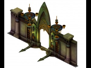 advanced collection area - entrance gate 01 3D मॉडल