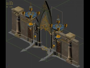 advanced collection area - entrance gate 01 Model 3D