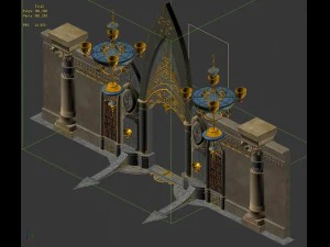 advanced collection area - entrance gate 01 3D Model