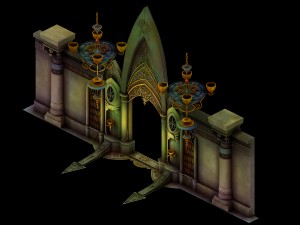 advanced collection area - entrance gate 01 Model 3D