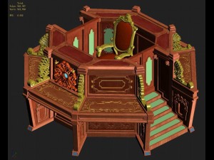 advanced library area - library reading center Modelo 3D