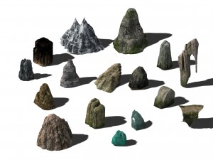 various types - rock 021 Model 3D