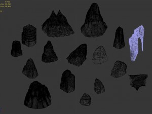 various types - rock 021 Model 3D