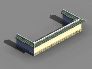river yang city - a small wall -01 3D मॉडल