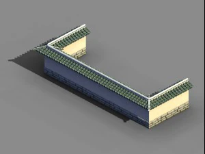river yang city - a small wall -01 3D Model