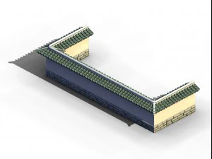 river yang city - a small wall -01 3D Model