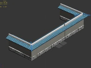 river yang city - a small wall -01 3D Model