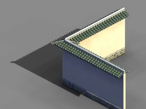 kota sungai yang - tembok kecil -02 Model 3D